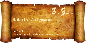 Babala Zsigmond névjegykártya